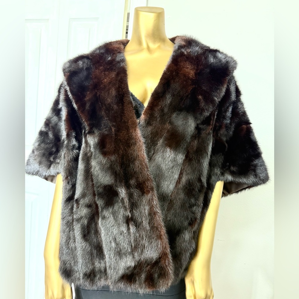 Vintage Chocolate Brown Mink Stole